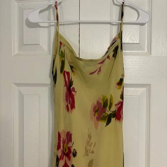 Vintage Yellow Floral Midi Dress - Picture 3 of 8